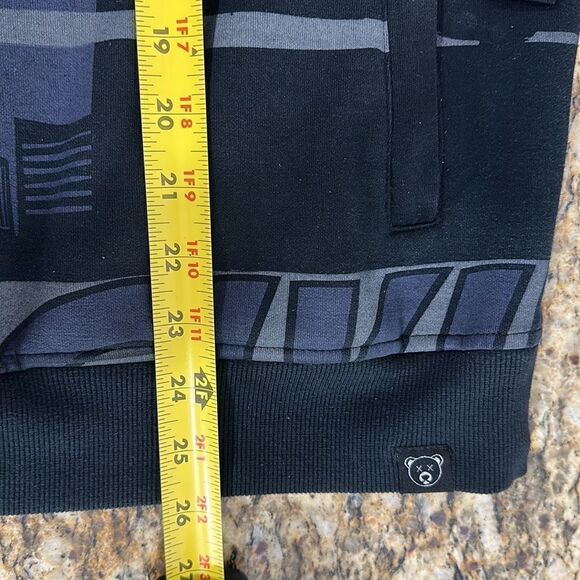 Civilized Black And Gray Streetwear Bear Crewneck Sweatshirt Size M - Picture 11 of 11